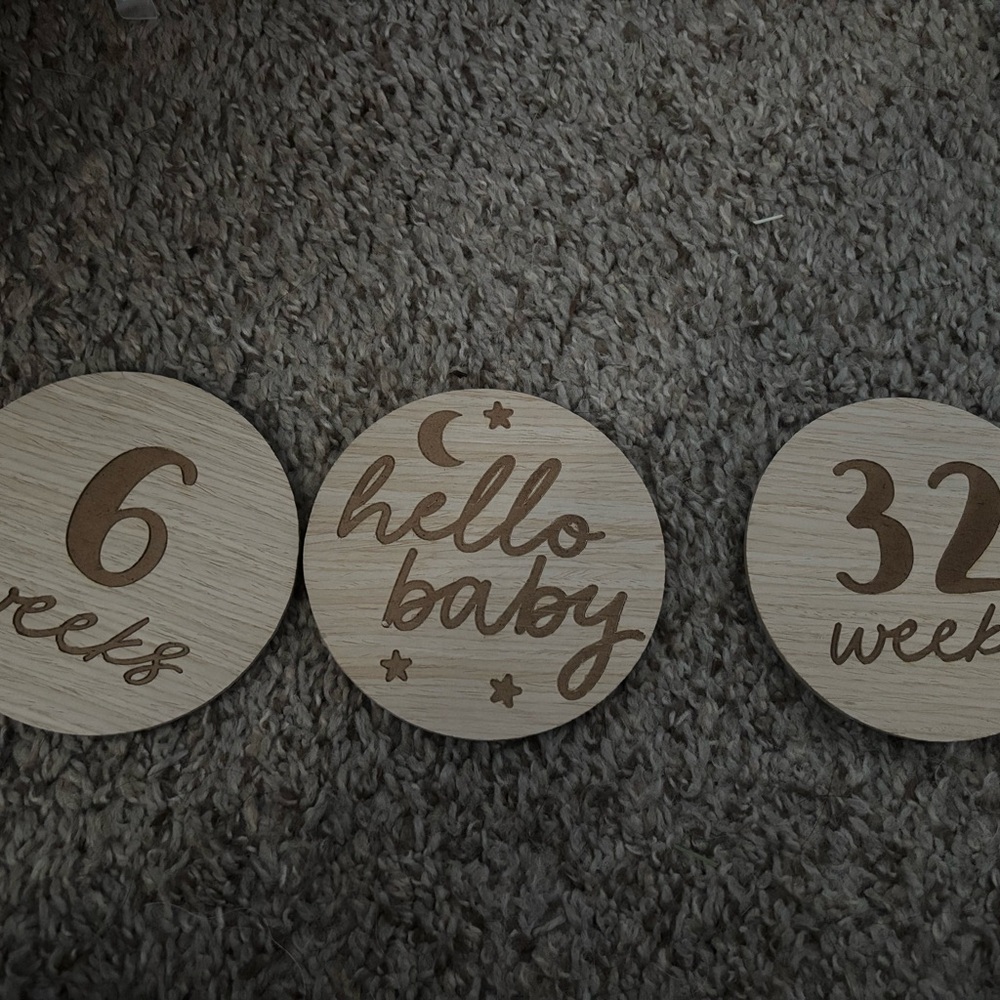 Wooden Baby Milestone Discs